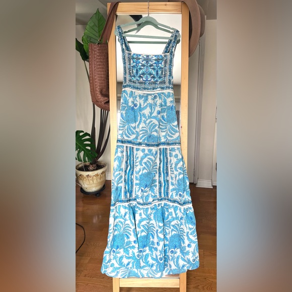 Joie Dresses & Skirts - Joie Turquoise and White Maxi Dress. Size 4. Fits like xs/small